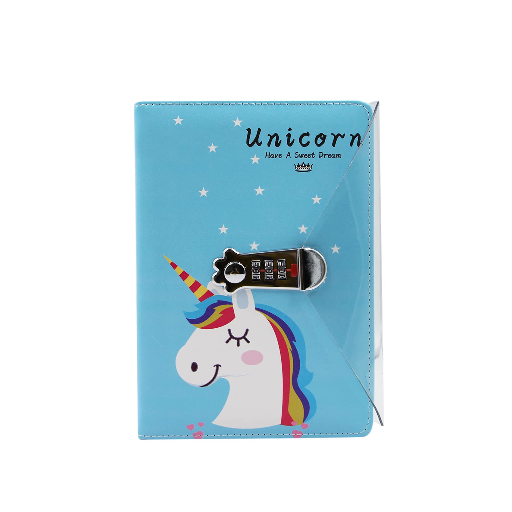 Lockable A5 Blue Unicorn Journal - Password Protected Writing Notebook, Travel Diary & Planner for Teens, Students & Creative Writing | Perfect for School, Work & Personal Reflection