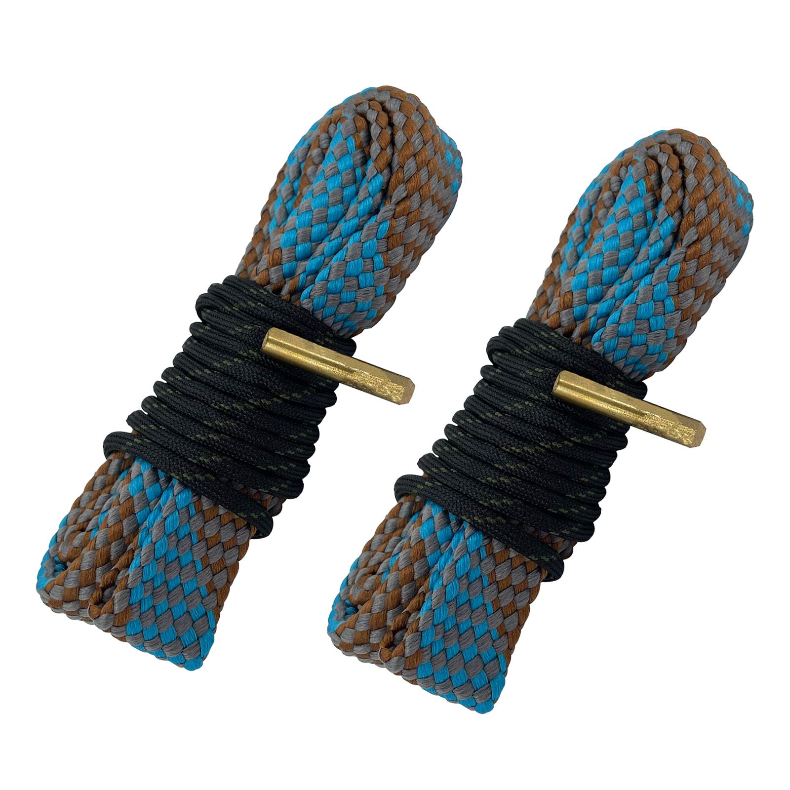 2 Pack Gun Cleaning Snake Rope - Rifle Bore Brush for Pistol, Handgun, Shotgun - Fits .22, .223, 5.56mm, .380, 9mm, 12GA, .308, .357, .44, .45 Caliber - Perfect for Range Maintenance & Firearm Care