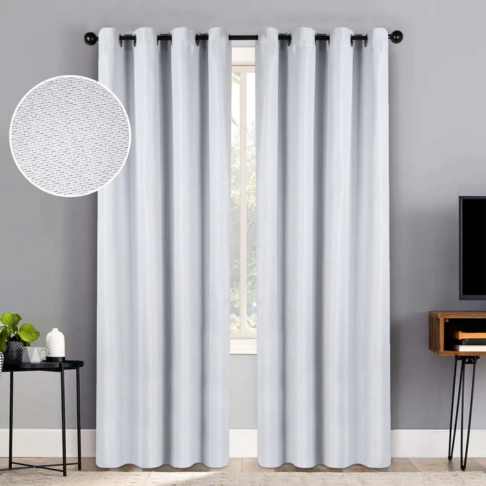 Blackout Curtains Set of 2 Panels - Jaxon Textured Room Darkening Window Drapes for Bedroom, Living Room & Home Theater (54x84 Inches)