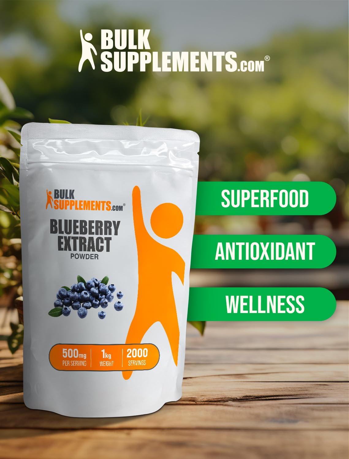 BulkSupplements.com Premium Wild Blueberry Extract Powder - 5kg (11 lbs) Anthocyanin & Antioxidant Supplement for Baking, Smoothies, and Wellness - USDA Organic, Non-GMO, Gluten-Free - Boost Immunity & Support Heart Health