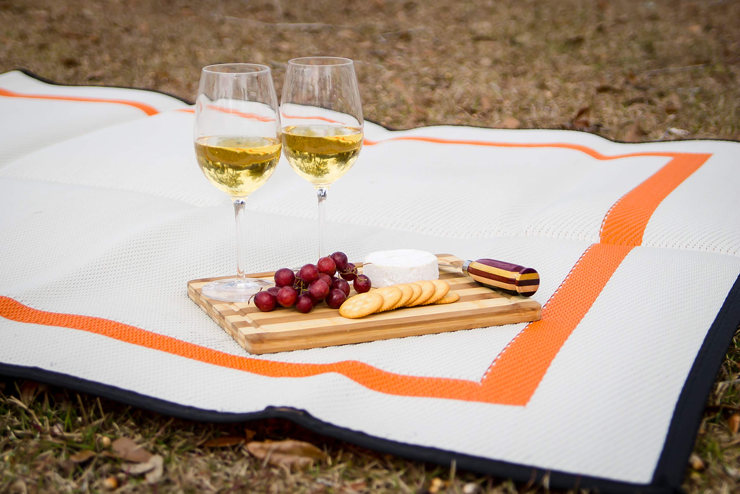 Eco-Friendly Recycled Plastic Outdoor Mat for Beach, Camping, Picnics & RV Travel - Waterproof Sand-Resistant Portable Ground Cover for Parks, Backyards & Outdoor Adventures