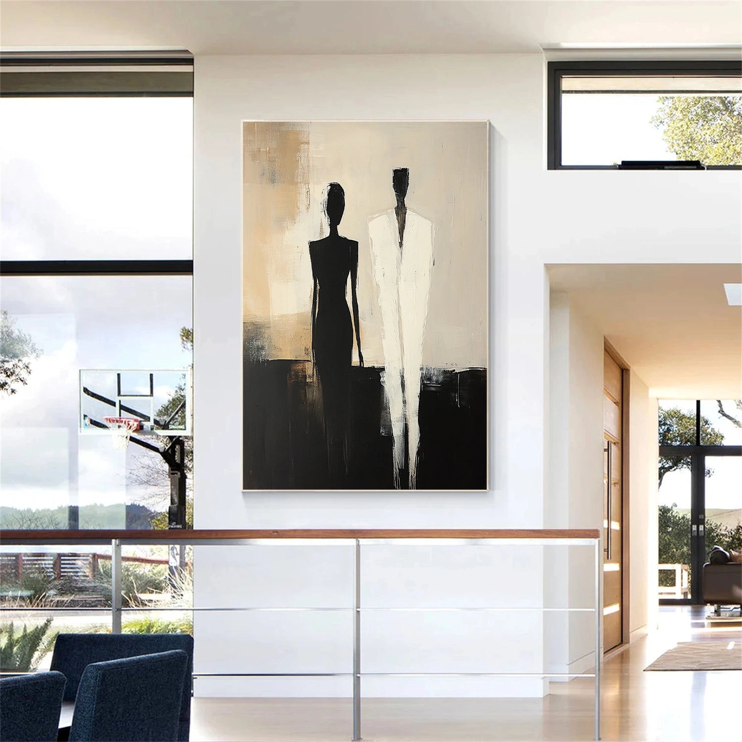 Contemporary Abstract Minimalist Wall Art Painting #CW005 - Modern Home Decor for Living Room, Bedroom & Office