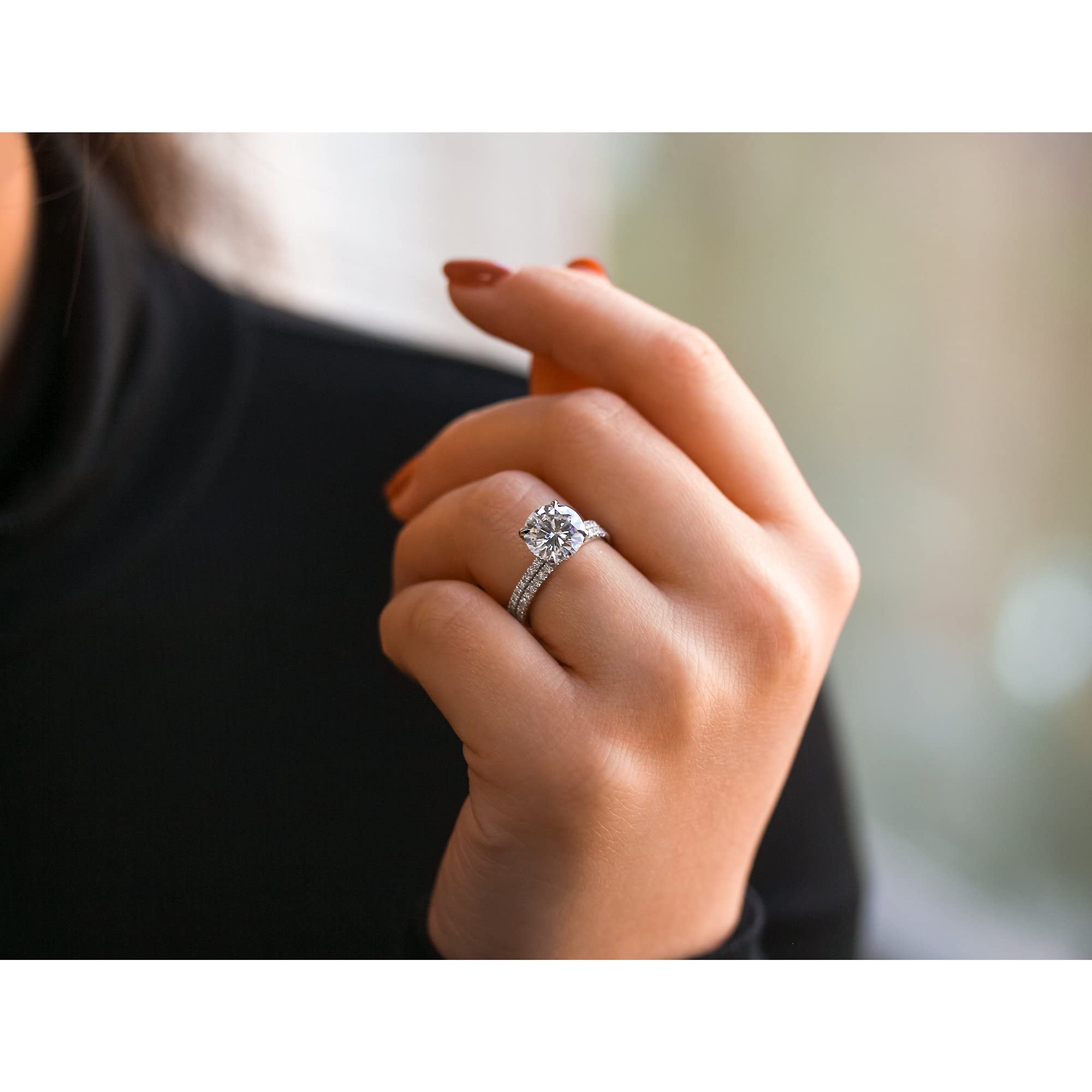 Kobelli Moissanite Wrap Basket Bridal Wedding Ring Set – Elegant Engagement & Anniversary Jewelry for Women | Perfect for Proposals, Bridal Showers, and Special Occasions