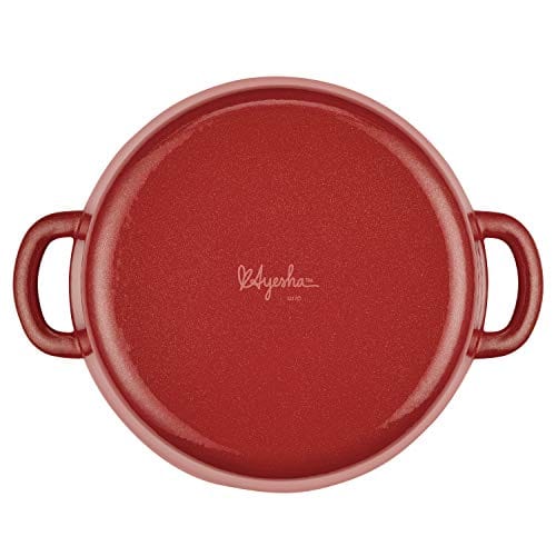 Ayesha Curry 6 Quart Enameled Cast Iron Dutch Oven with Lid - Sienna Red Casserole Dish for Baking, Braising & Slow Cooking | Stovetop to Oven Safe | Perfect for Soups, Stews & Family Meals