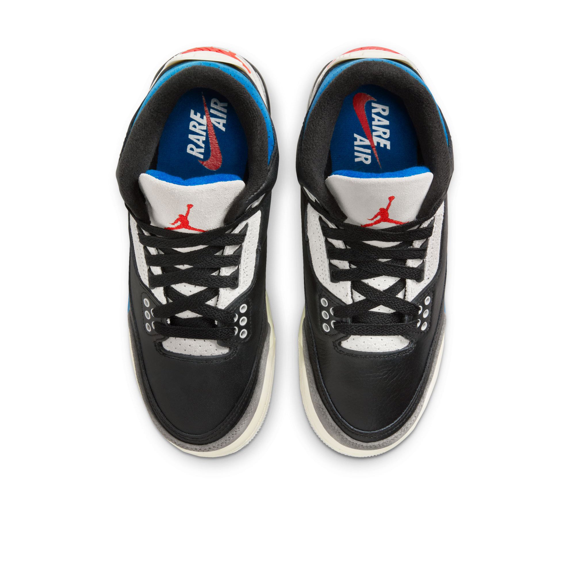 Air Jordan 3 Retro OG 'Rare Air' GS Sneakers - Black/Chile Red Basketball Shoes for Kids - Perfect for School, Sports & Casual Wear