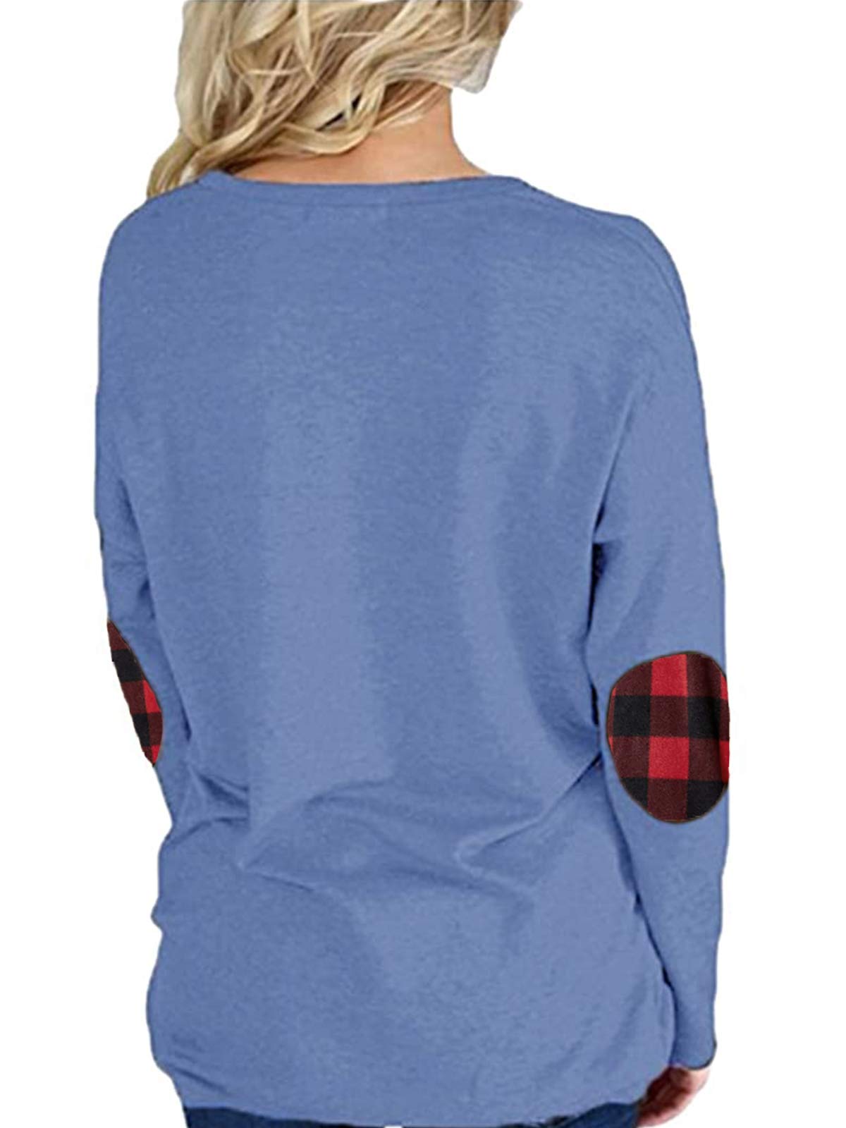 Unidear Women's Casual Long Sleeve Shirts - Round Neck Loose Fit Blouse Top for Work & Daily Wear | Lightweight Comfortable Office & Weekend Outfit