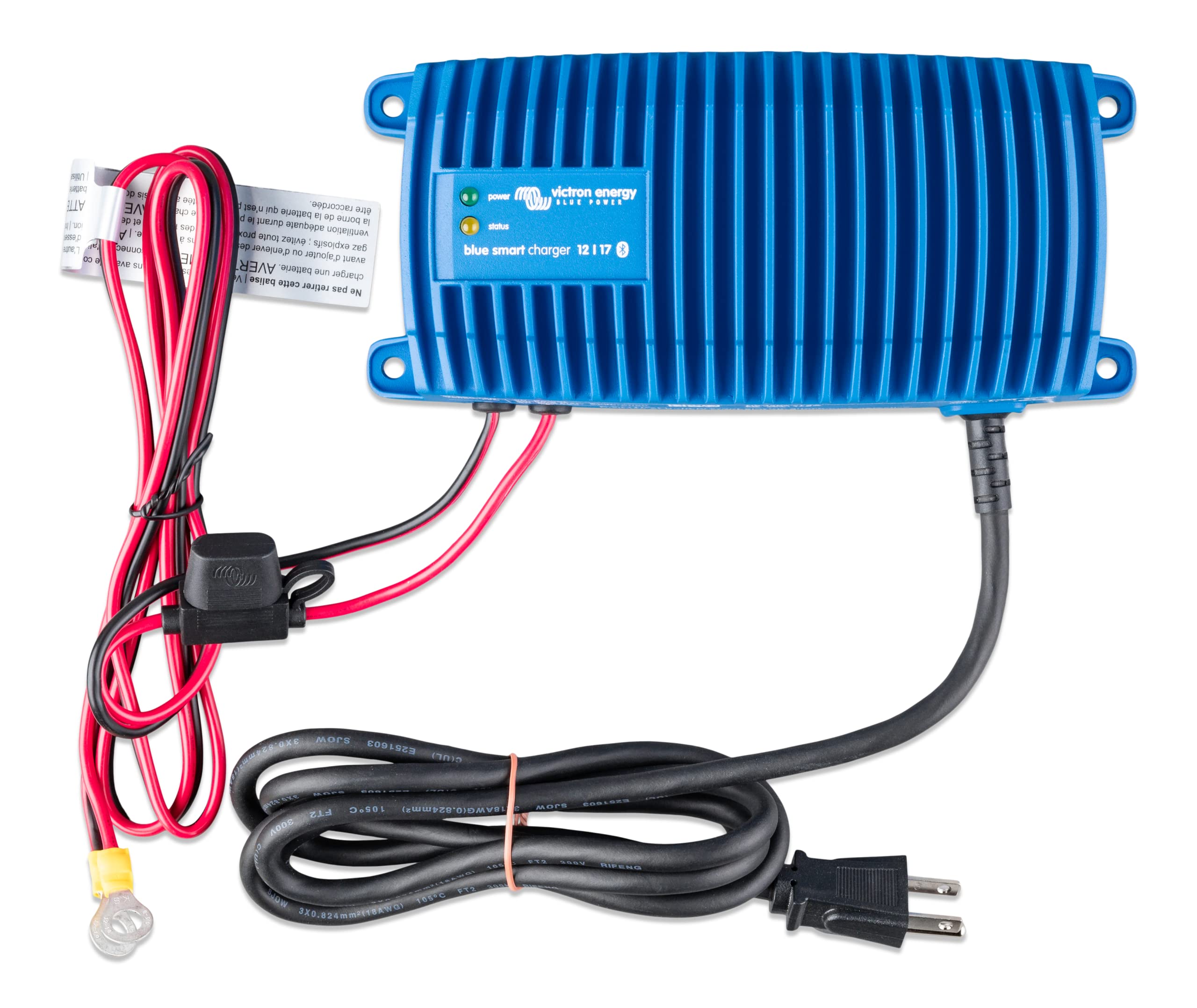 Victron Energy Blue Smart IP67 12V 13A Marine Battery Charger - Waterproof Smart Charger with Float & Trickle Mode for Boats, RVs, ATVs - Lithium & Deep Cycle Battery Maintainer & Desulfator - Perfect for Marine, Camping & Off-Grid Power Systems