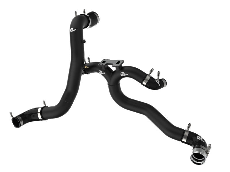 AFE 18-22 Kia Stinger V6 3.3L BladeRunner Aluminum Hot/Cold Charge Pipe Kit - Black - Performance Boost for Racing & Daily Driving