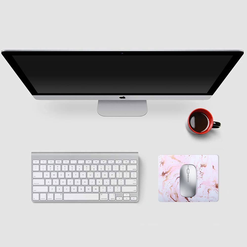 Premium Non-Slip Gaming Mouse Pad with Marble Design - 9.5