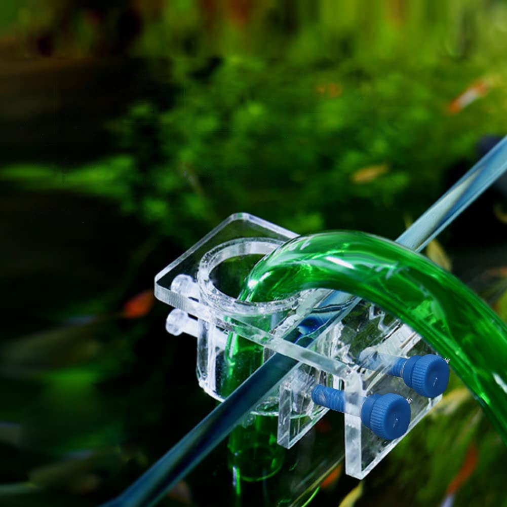 Acrylic Aquarium Pipe Clip - Transparent Tube Holder for Fish Tank Water Flow - Home & Office Use