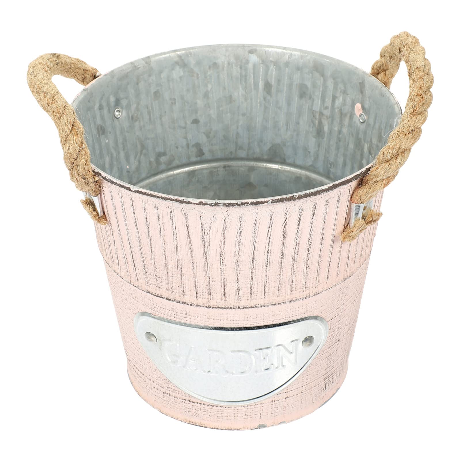 Rustproof Iron Plant Pots with Handle - Vintage Metal Flower Basket for Succulents & Indoor/Outdoor Plants | Balcony, Deck, Patio & Front Porch Decor | Durable Home & Garden Planter