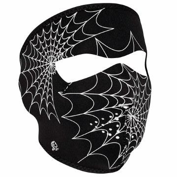 Glow-in-the-Dark Spider Web Full Face Mask - Halloween Costume Accessory for Spooky Parties & Cosplay
