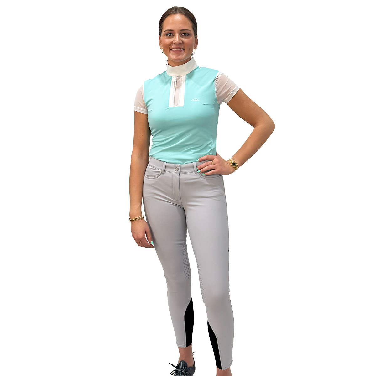 Equiline Women's CorneK Knee Grip Breeches - Equestrian Riding Pants for Horseback Riding & Dressage - Comfortable & Durable for Training & Competition