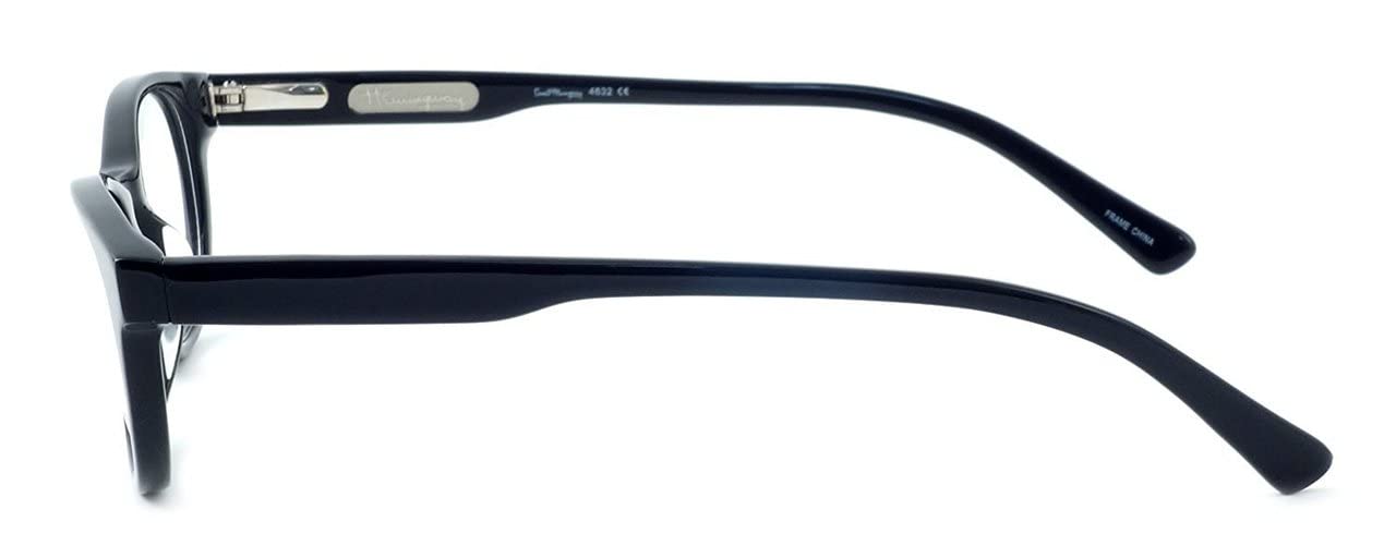 Ernest Hemingway 4632 Black Designer Reading Glasses +1.25 Strength - Stylish & Comfortable for Reading, Working, and Computer Use