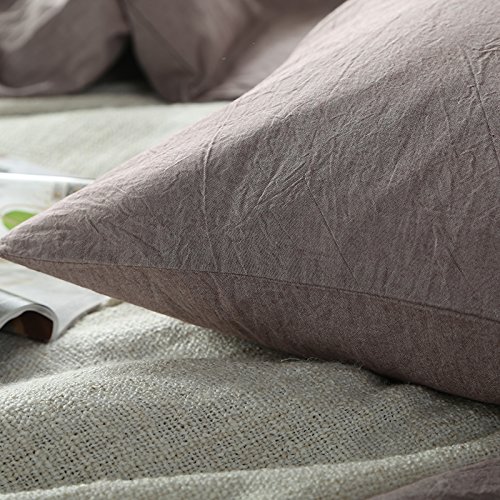 MOON'S SLEEPWARES Herse Series 100% Cotton 200 Thread Count King Size Brown Duvet Cover Set with 2 Pillowcases - Soft & Breathable Bedding for Cozy Nights & Luxurious Hotel-Style Comfort