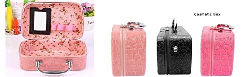Divik Makeup Bag for Women - Waterproof Cosmetic Organizer with Mirror | Travel Toiletry Case & Jewelry Storage Box | Perfect for Travel, Gym, and Home Organization