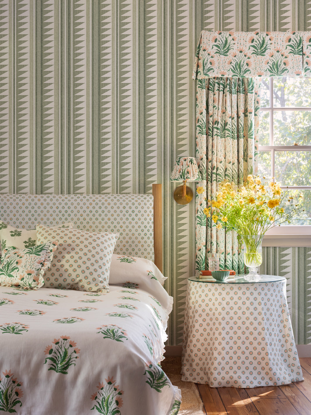 Nathan Turner Edwin Stripe Green Wallpaper - Premium Peel & Stick Removable Wallpaper for Living Room, Bedroom, and Home Decor