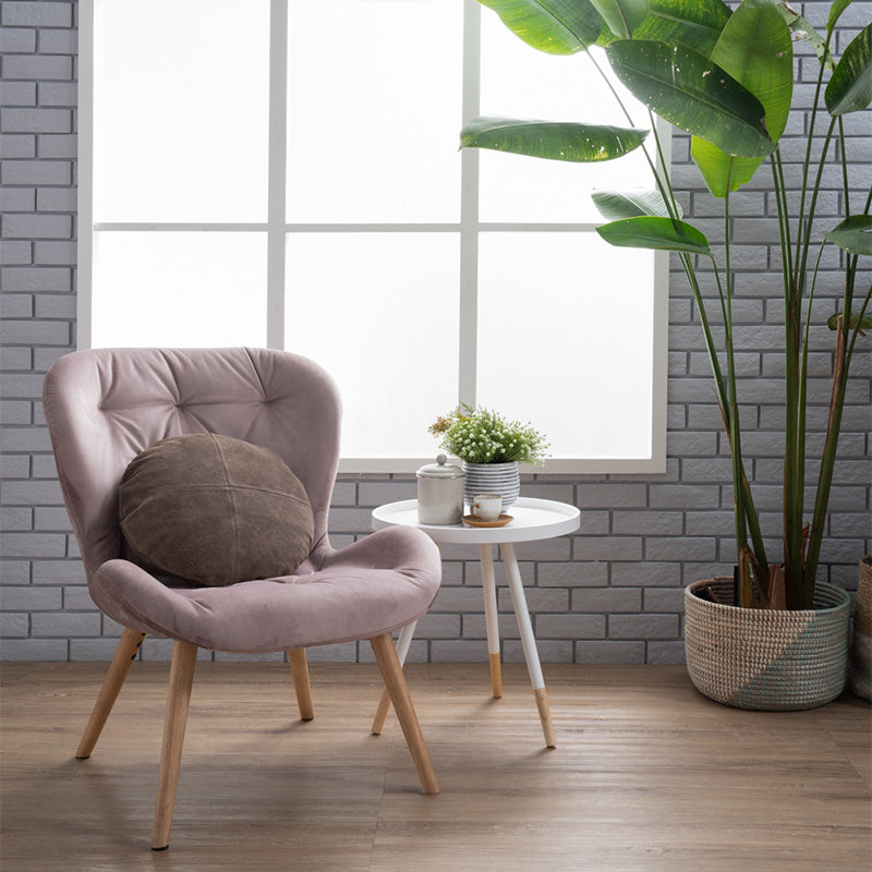 SALOMI Modern Lounge Chair - Ash Grey Upholstered Accent Chair for Living Room, Bedroom & Office - Comfortable Relaxing Chair for Home Decor