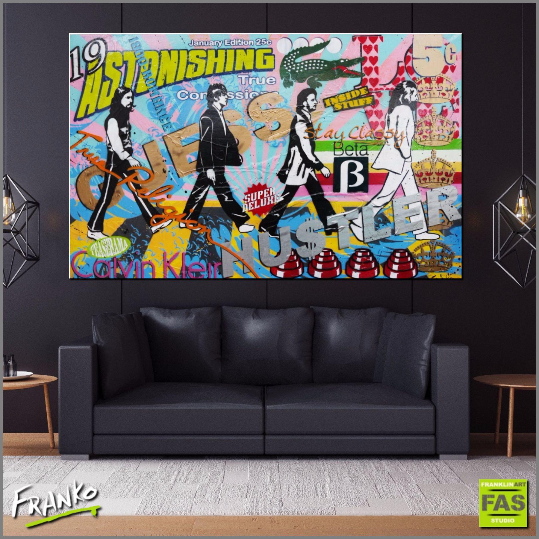 The Beatles Urban Pop Art Canvas Print - Vintage Music Wall Decor for Living Room, Bedroom & Office - Perfect Gift for Beatles Fans