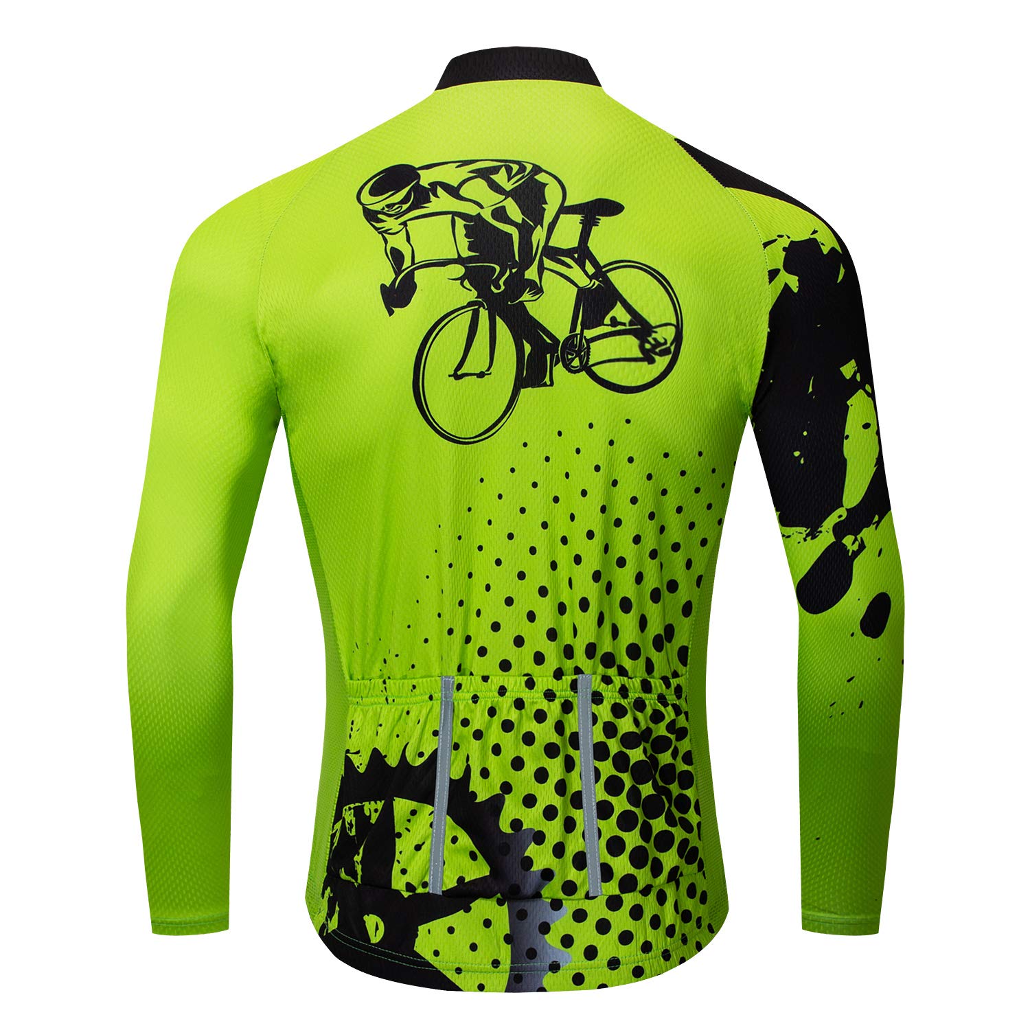 Men's Thermal Fleece Cycling Jerseys - Long Sleeve Winter Bike Shirts for Cold Weather Riding | Perfect for Road Biking, Mountain Cycling & Outdoor Sports