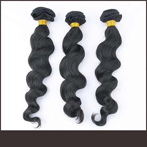 Premium Cambodian Virgin Remy Human Hair Bundles - 3-Piece Wavy Weft Extensions (12