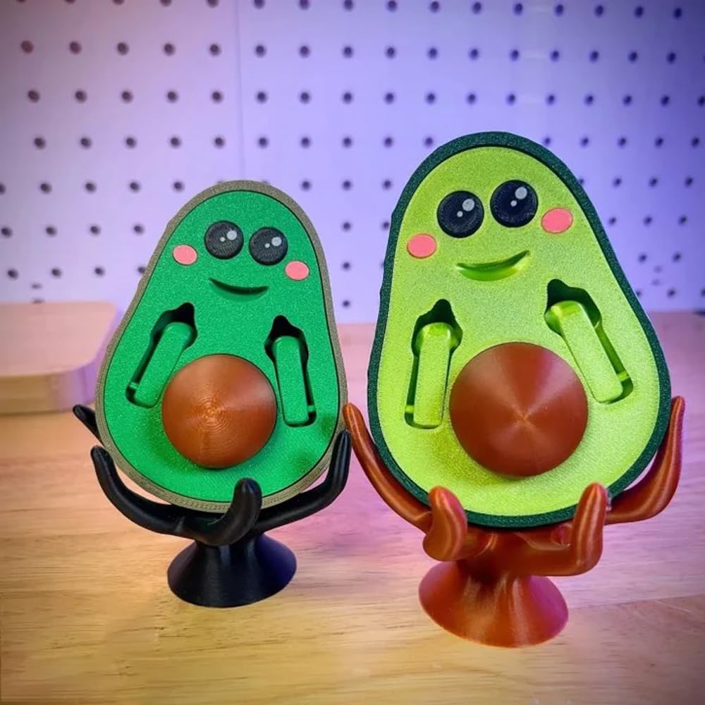 3D Printed Bad Avocado Middle Finger Statue - Funny FCK-You-Cado Desk Decor - Novelty Gag Gift for Home Office & Prank Scenes (#1) - Perfect for Pranksters, Office Humor & Unique Home Decor