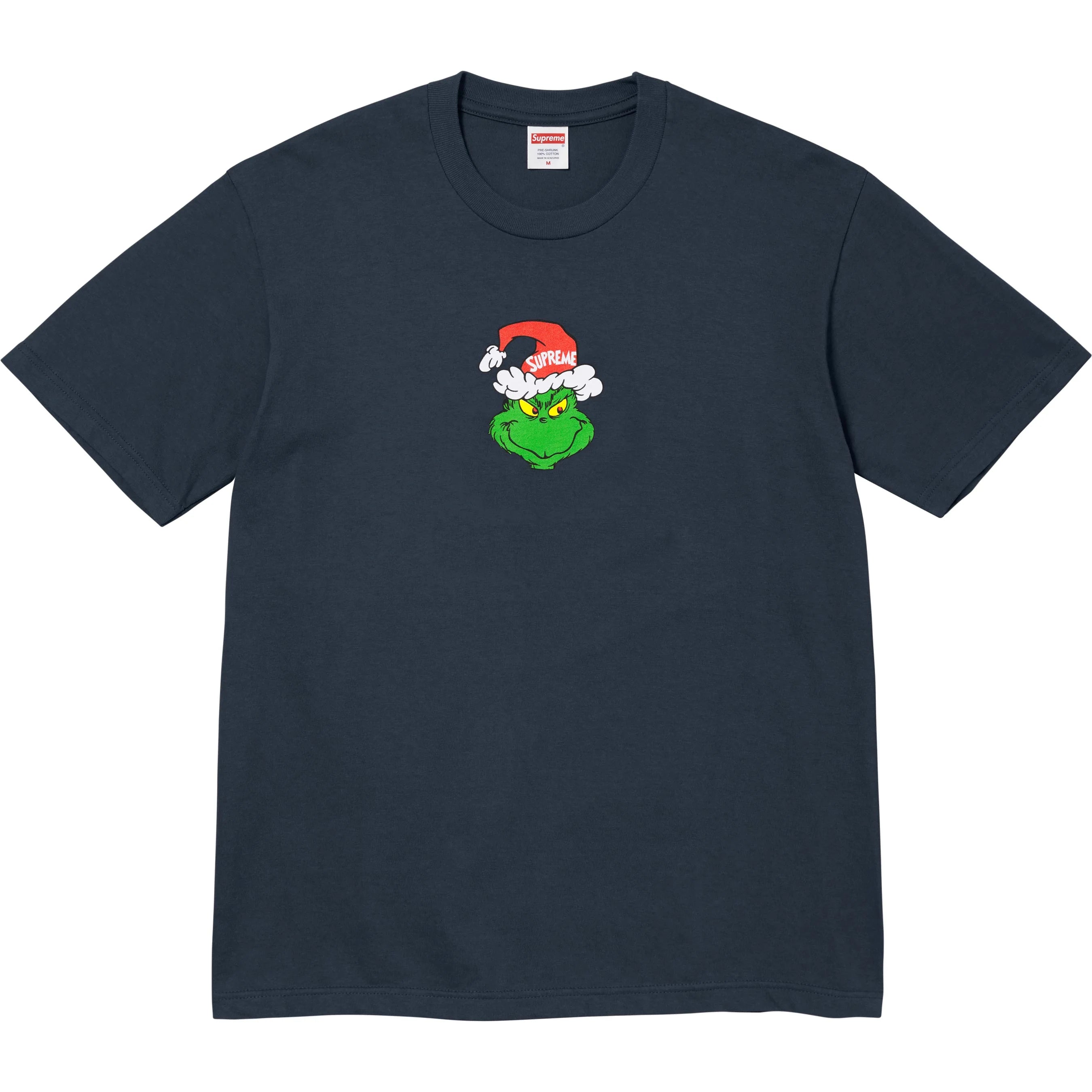 Supreme Grinch T-Shirt Navy Blue - Christmas Holiday Party Outfit, Casual Wear & Gift for Fans