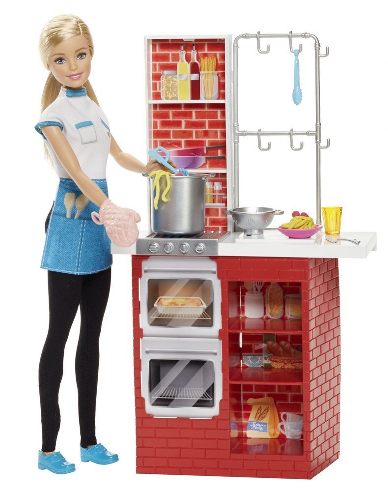 Barbie Spaghetti Chef Doll & Playset - Interactive Cooking Toy for Kids, Pretend Play Kitchen Set with Accessories - Perfect for Role Play, Birthday Gifts & Educational Fun