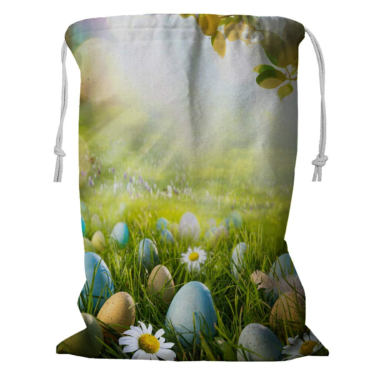 Easter Egg Storage Basket - 18x24 Inch Drawstring Laundry Bag for Spring Decor, Holiday Organizer & Seasonal Storage - Perfect for Easter Egg Hunts, Home Decor & Seasonal Closet Organization