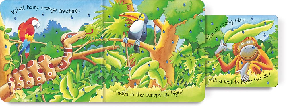 Rainforest Wonders: Sparkling Slide Nature Books for Kids - Explore Wildlife & Nature with Interactive Learning for Home & Classroom