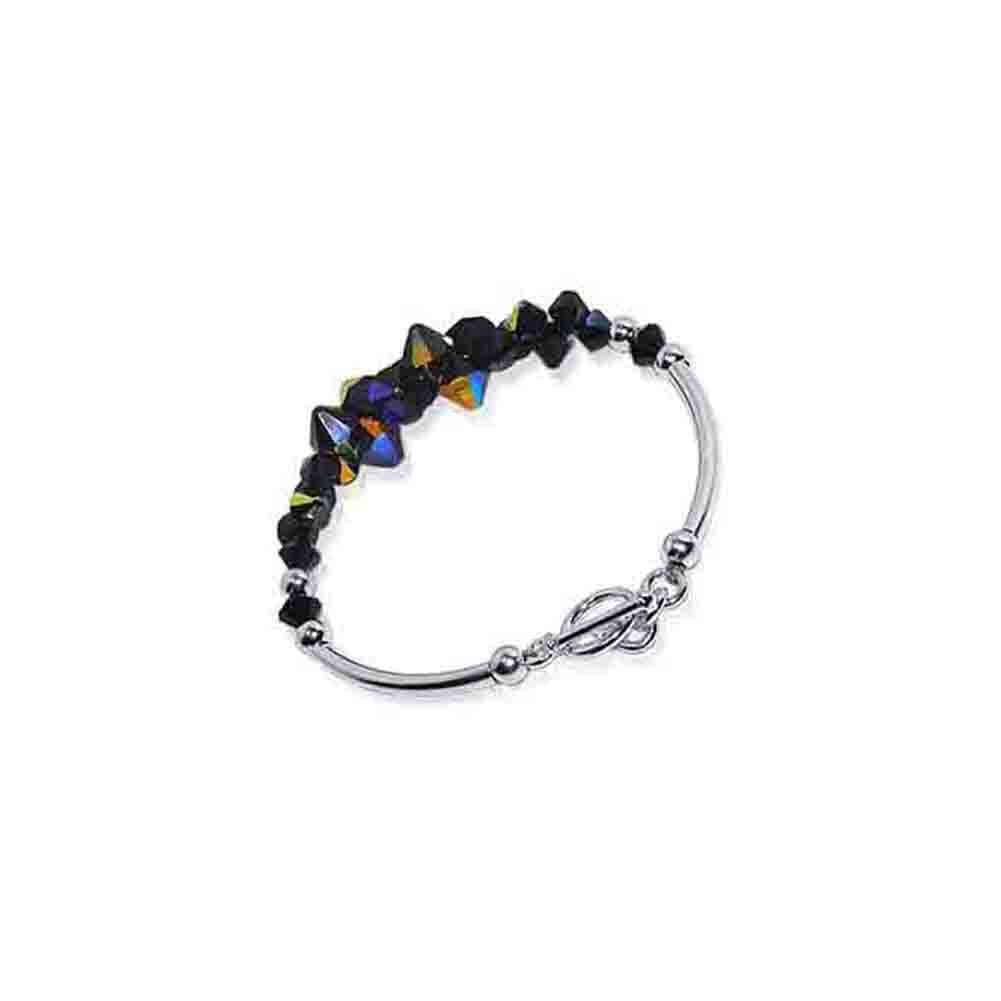 Sterling Silver Bracelet with Austrian Crystals - Elegant Jewelry for Women