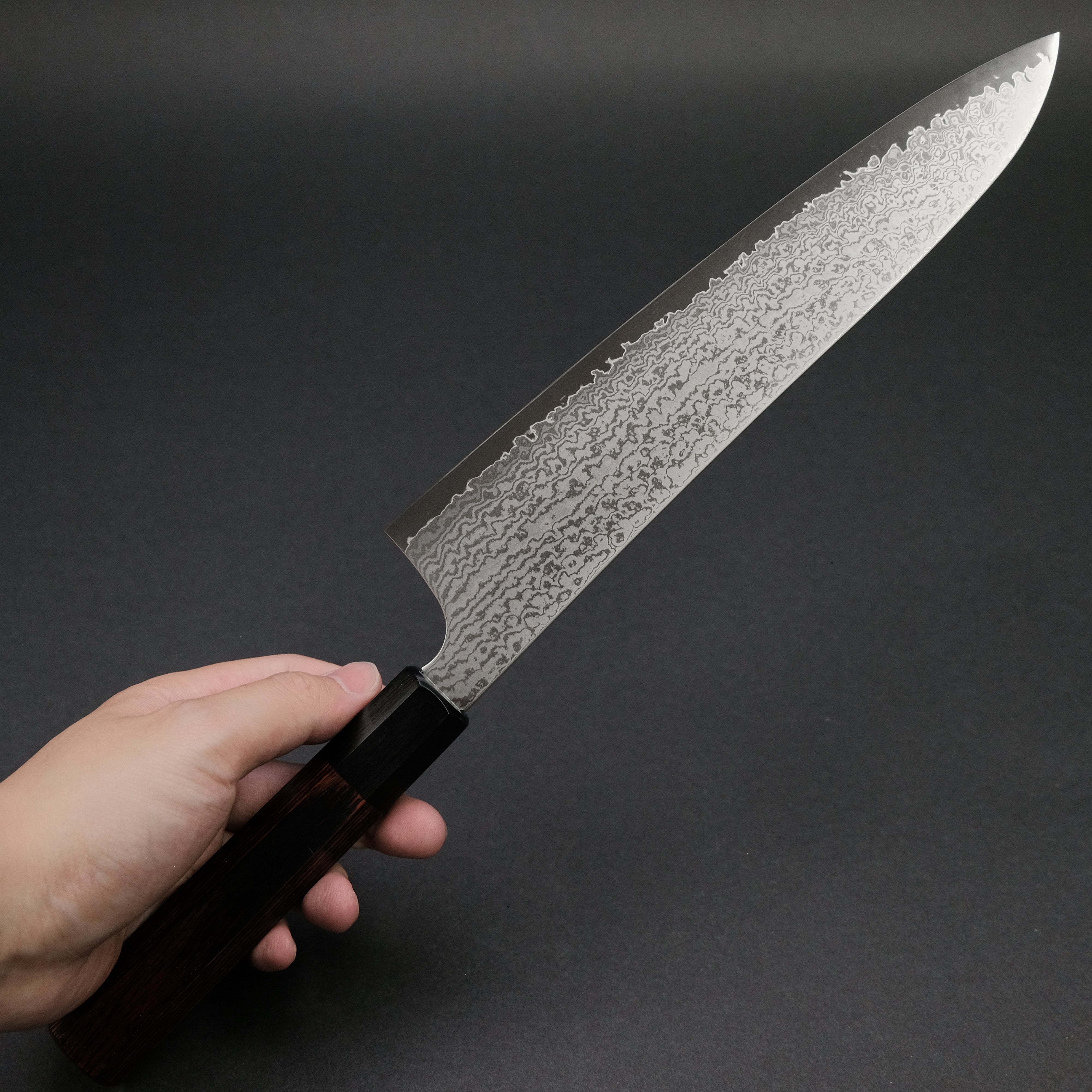 Hitohira Imojiya TH Damascus Gyuto 240mm Japanese Chef Knife with Pakkawood Red Handle - Premium Kitchen Knife for Professional Chefs & Home Cooking, Sushi, Meat Cutting