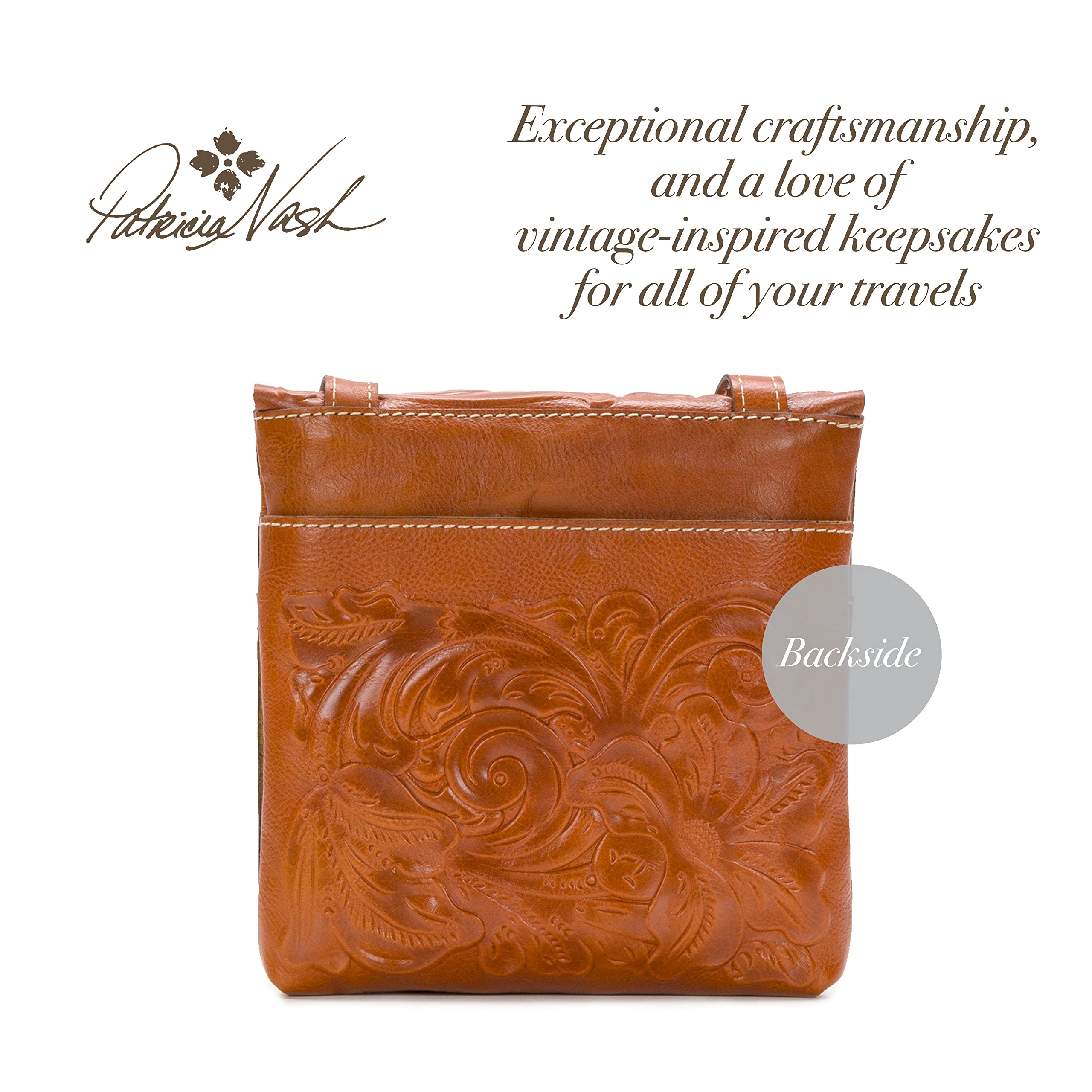 Patricia Nash Granada Genuine Leather Crossbody Purse for Women - Stylish & Durable Handbag for Work, Travel & Everyday Use