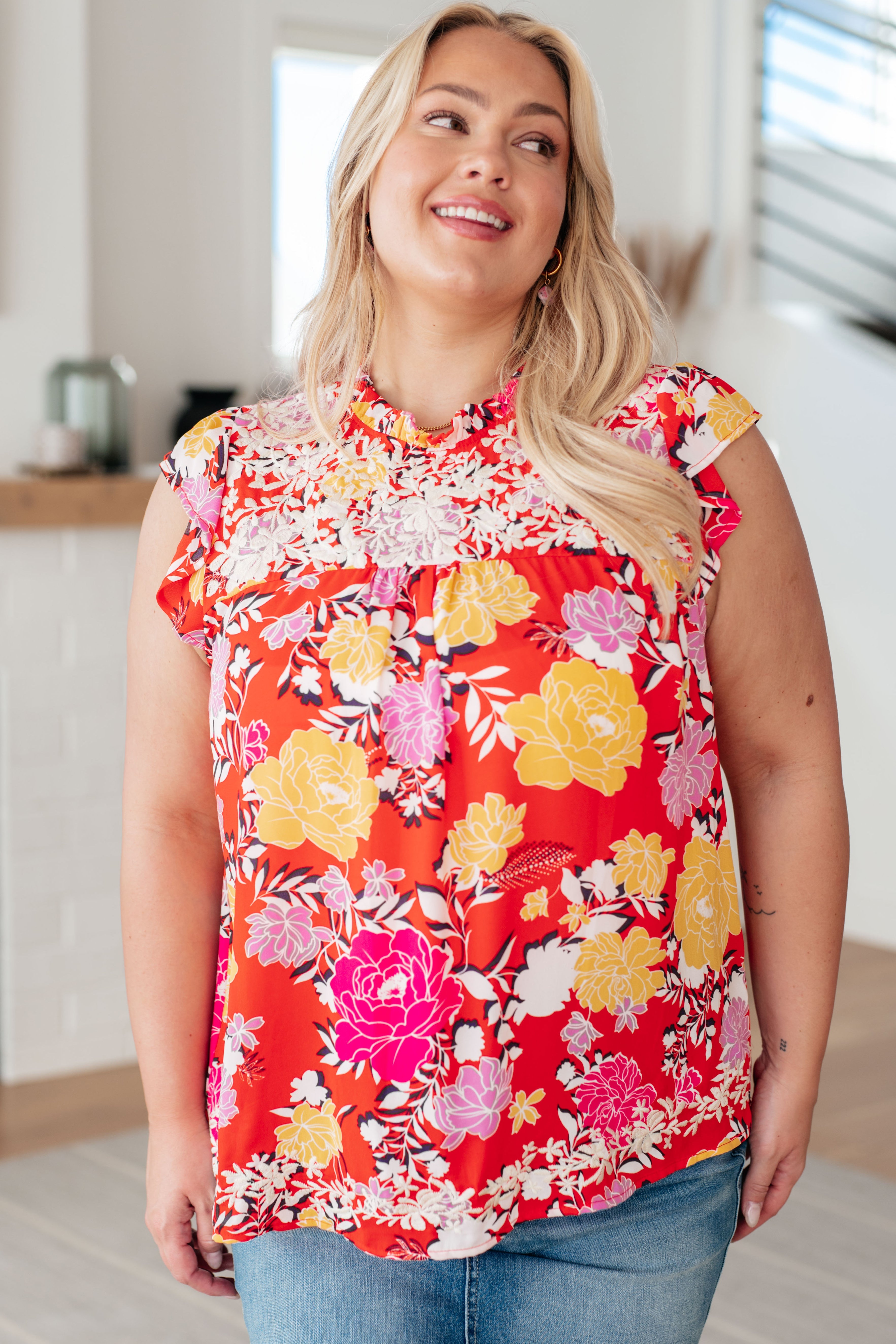 Floral Print Women's Blouse - Elegant Floral Top for Spring & Summer, Casual Wear, Office Outfits, and Date Nights