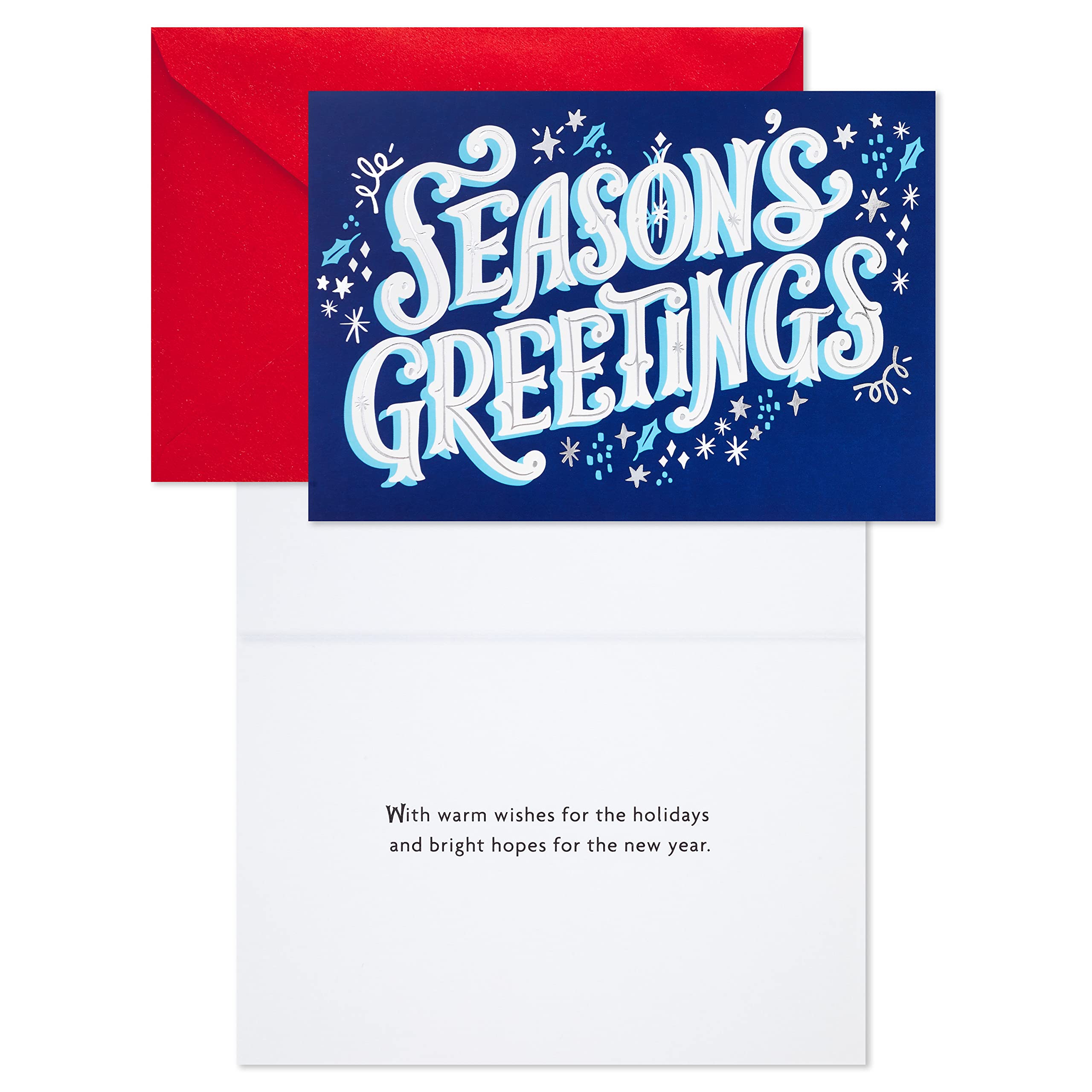 Hallmark Holiday Greeting Cards - 10 Pack with Envelopes | Christmas, Hanukkah, New Year Cards for Family & Friends | Perfect for Holiday Mailings, Office Gifts & Festive Celebrations