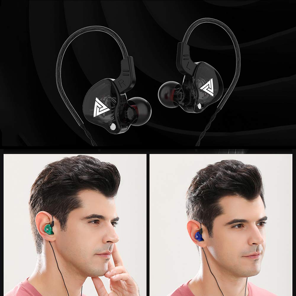 AK6 Universal 3.5mm HiFi Sport Headphones - Wireless Bluetooth Earbuds with Microphone, Noise Cancelling, Sweatproof for Running, Gym, Workout & Travel - Perfect for Music, Calls & Sports Activities