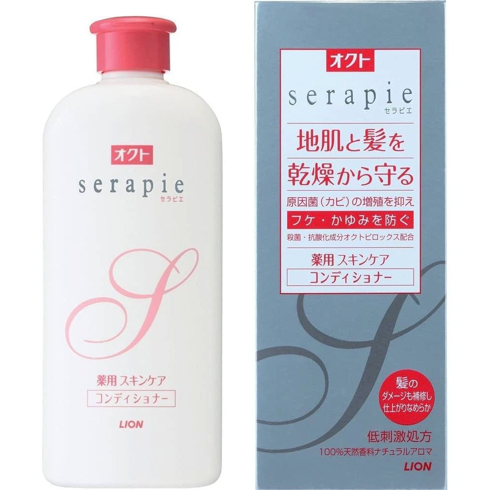 Lion Oct Serapie Scalp Conditioner 230ml - Anti Itch & Dandruff Treatment for Dry Scalp Relief | For Men & Women with Flaky, Irritated Scalp | Daily Hair Care Solution