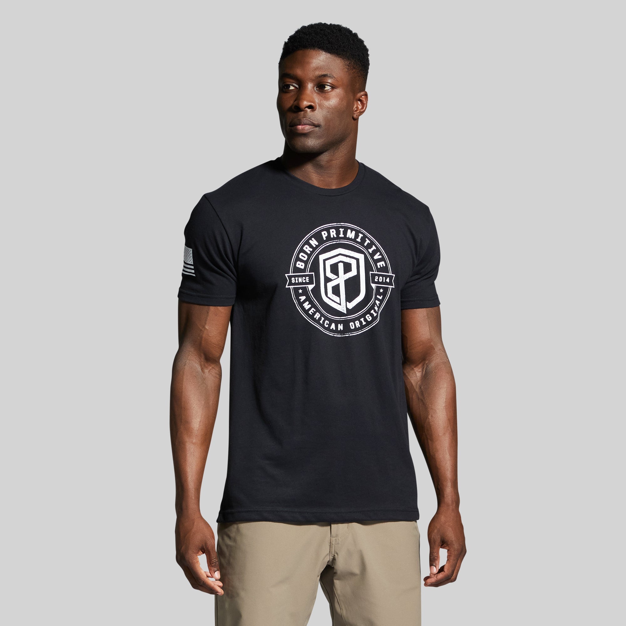 American Original T-Shirt for Men & Women - Soft Cotton Crewneck Tee (Black) - Perfect for Casual Wear, Street Style & Everyday Outfits
