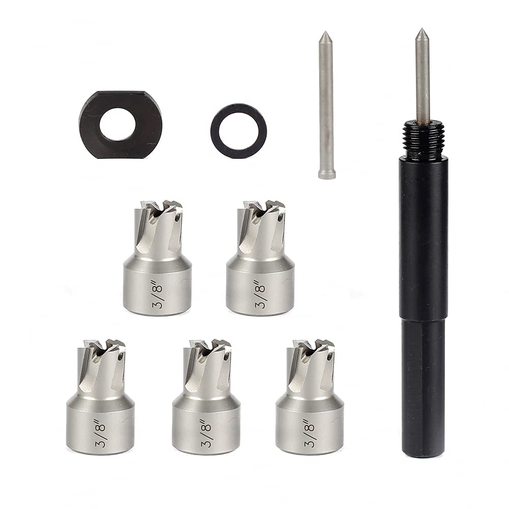 JESTUOUS 5-Pack 3/8 Inch HSS Spot Weld Cutter Set - High Speed Steel Welding Metal Sheet Hole Drilling Bits for Power Hand Drill Tools | Perfect for Auto Body Repair, Metal Fabrication & DIY Projects