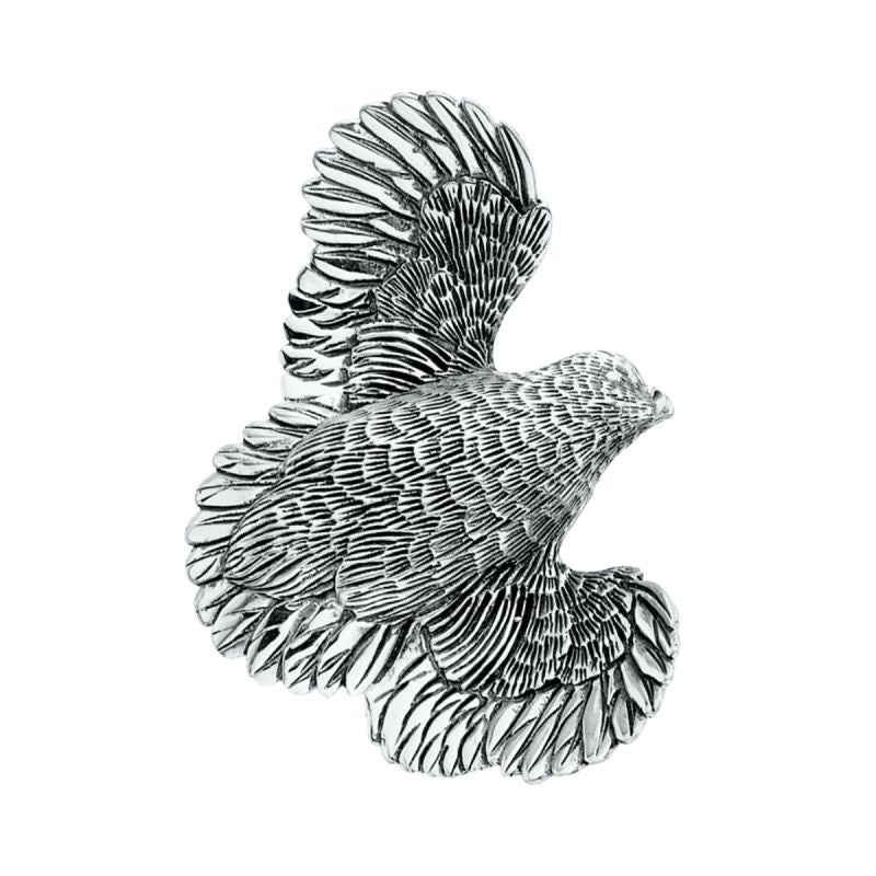Grainger McKoy Sterling Silver Quail Pin & Pendant - Elegant Jewelry for Women, Gift for Bird Lovers, Perfect for Weddings & Special Occasions