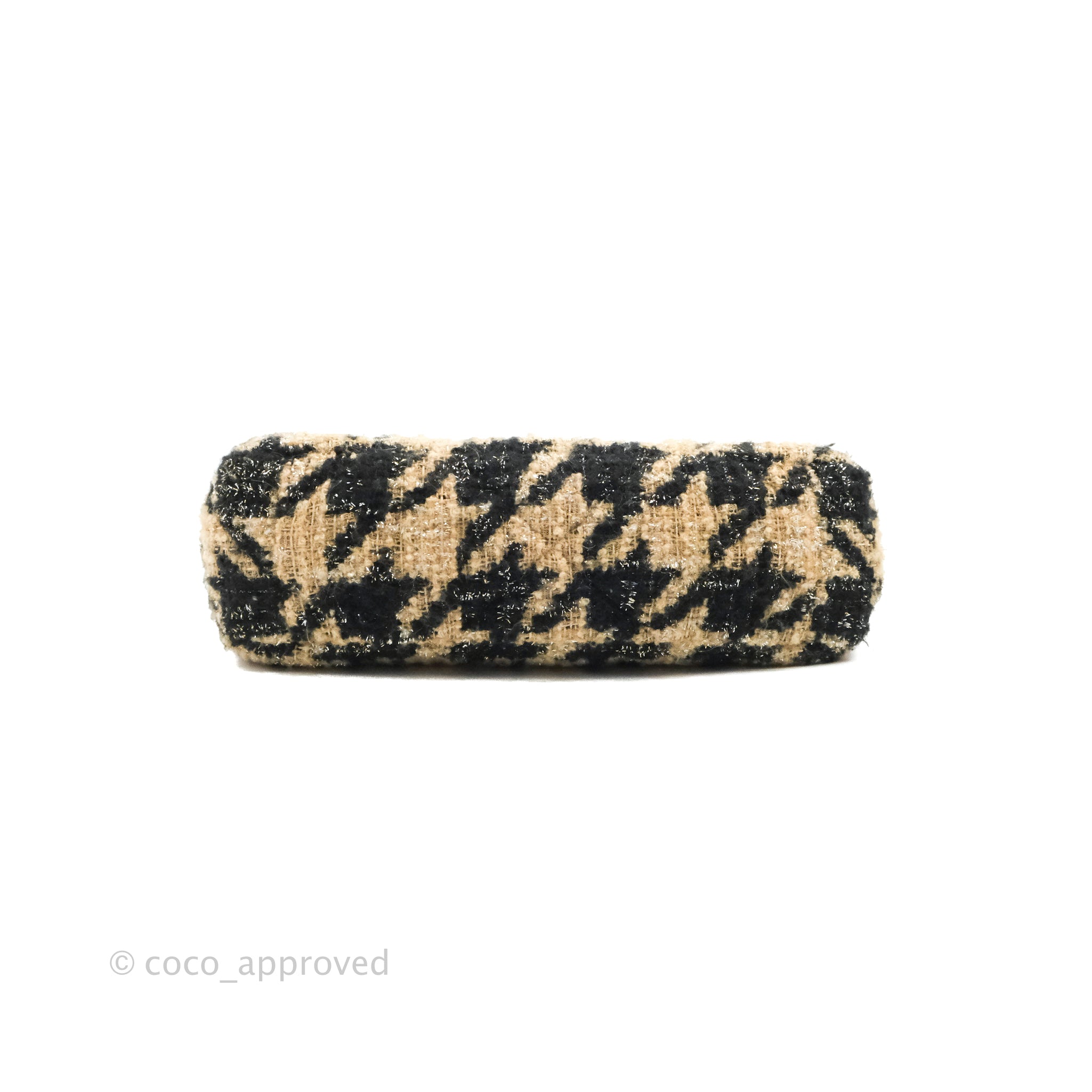 Chanel 19 Small Tweed Houndstooth Handbag in Black & Beige with Mixed Hardware - Perfect for Work, Travel & Luxury Fashion Accessories