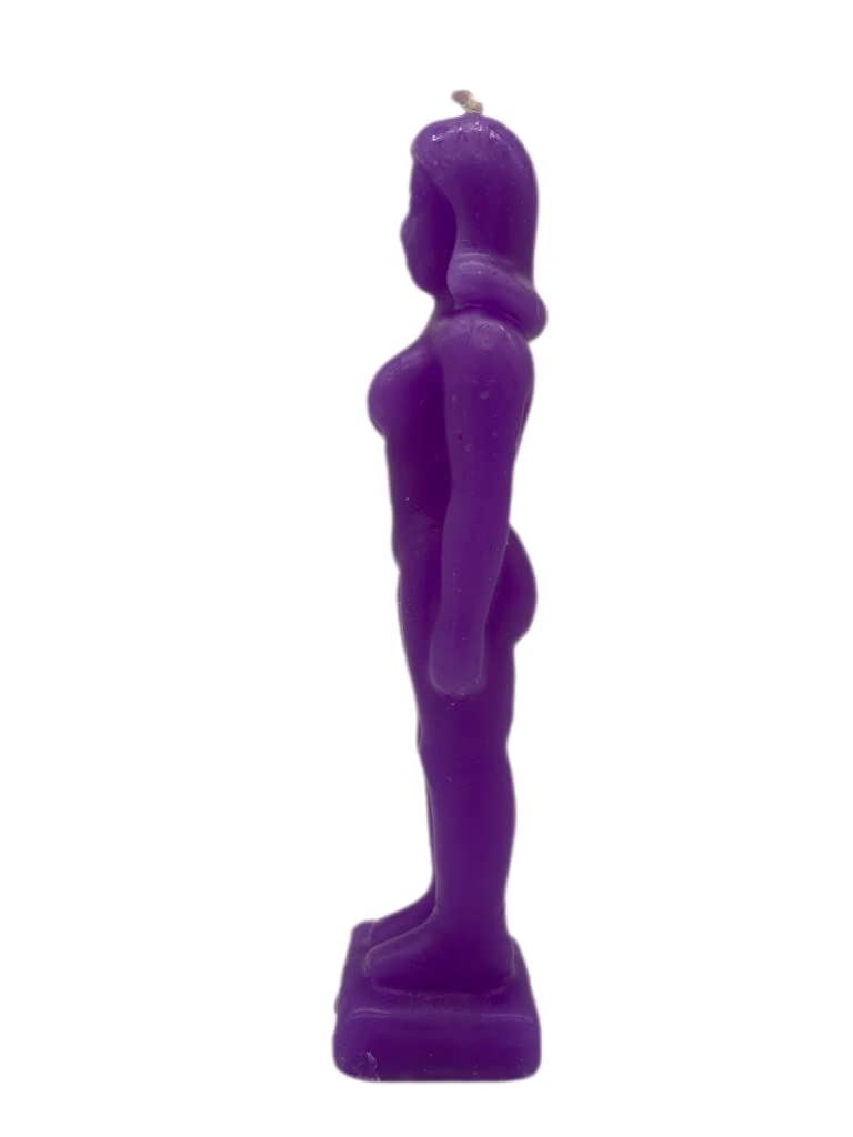 Purple Female Shape Spellcasting Candle for Wicca & Hoodoo Rituals | Handmade by Natural Farms | Perfect for Love Spells, Manifestation & Spiritual Cleansing