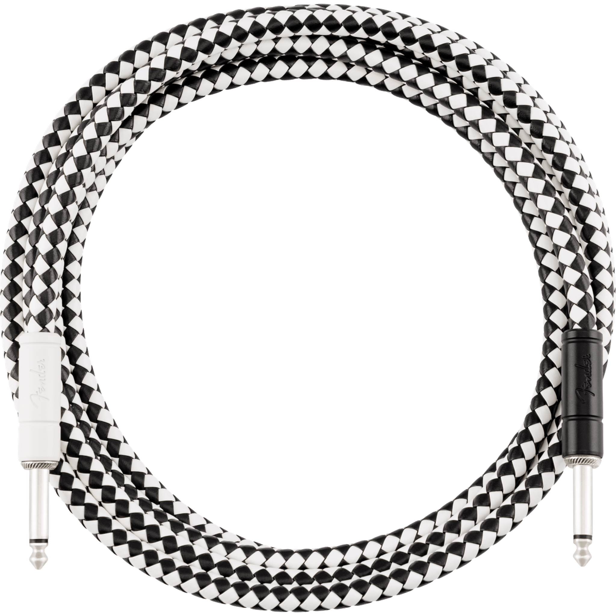 Fender Pro Series 10ft Instrument Cable with Checkerboard Design - Premium Guitar & Bass Cable for Live Performances & Studio Recording