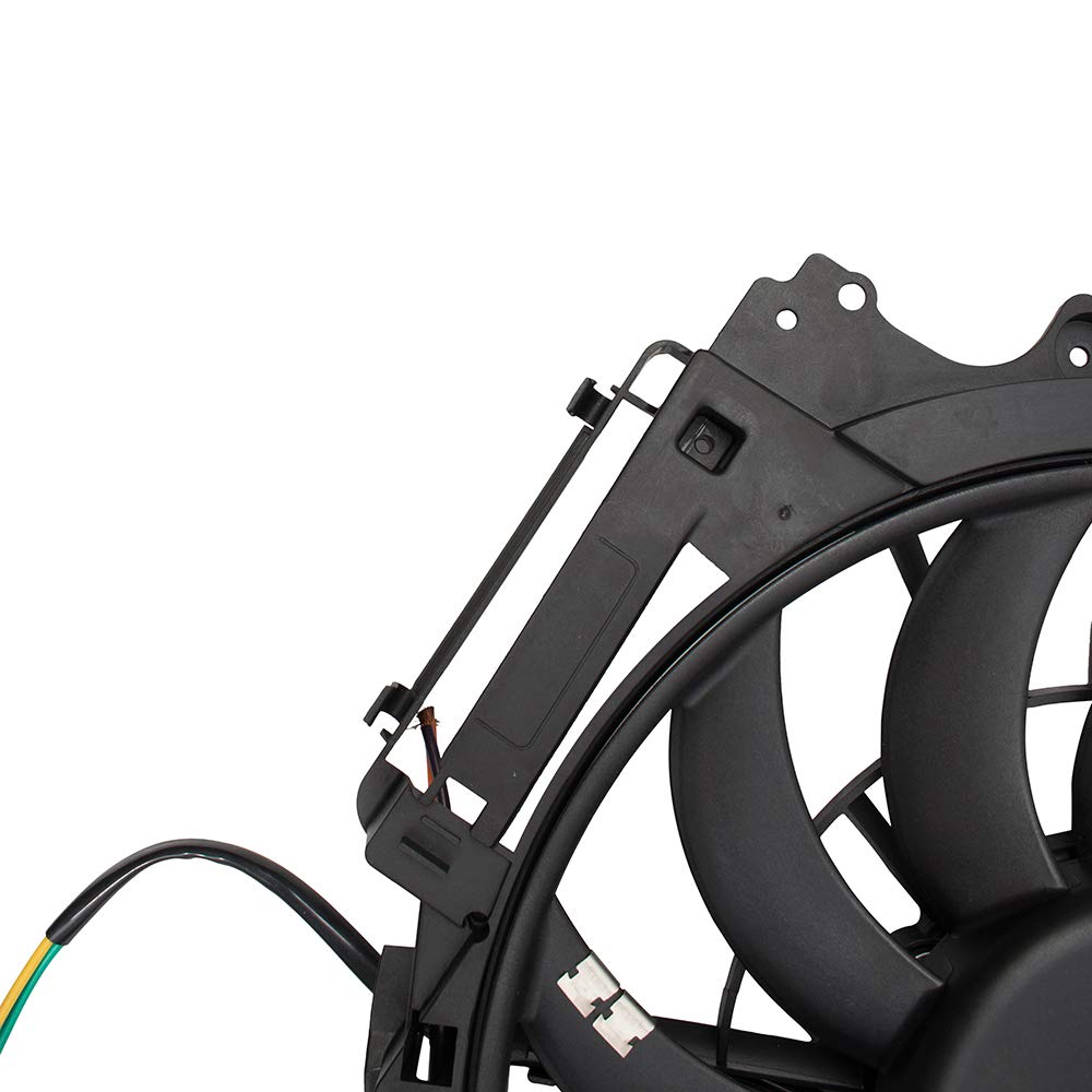 Brock Replacement Dual Cooling Fan Assembly for 2002-2009 Audi A4, A4 Quattro & A4 Cabriolet 4-Cylinder - Compatible with Part Numbers 8E0121207F & AU3115107 - Perfect for Engine Cooling System Repair & Maintenance