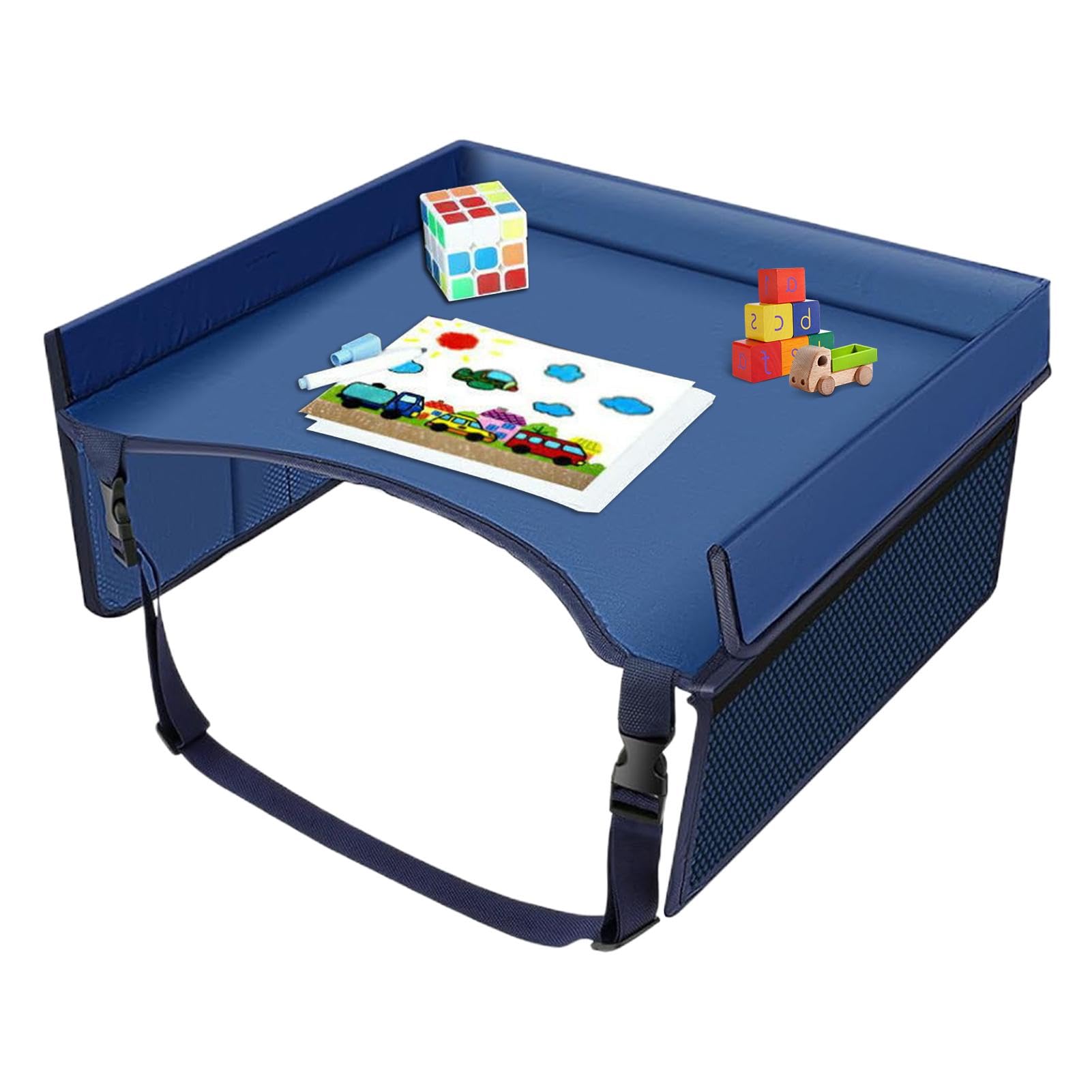 Best Kids Car Seat Tray - Portable Lap Desk for Travel & Road Trips - Durable Travel Tray for Eating, Drawing & Playing - Perfect for Long Car Rides & Airplane Activities