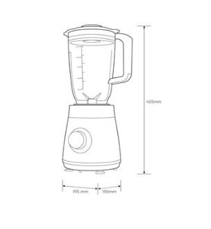 Electrolux E3TB1 310K 500 Watt UltimateTaste 300 Blender - 2 Speed Settings for Smoothies, Shakes & Food Prep - Powerful Countertop Blender for Home Kitchen
