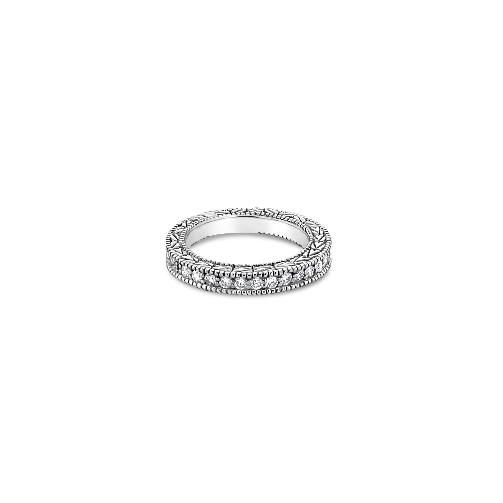 14K White Gold Diamond Wedding Band - 0.38cttw Bead Set Engagement Ring for Women, Bridal Jewelry Gift for Anniversary & Proposal (Perfect for Weddings, Engagements, and Special Occasions)
