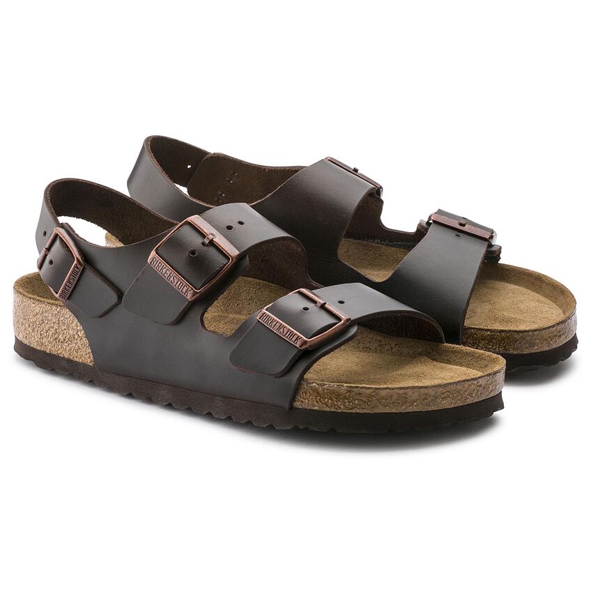 Birkenstock Milano Smooth Leather Soft Footbed Sandals - Comfortable Leather Sandals for Women & Men | Perfect for Beach, Walking & Casual Wear