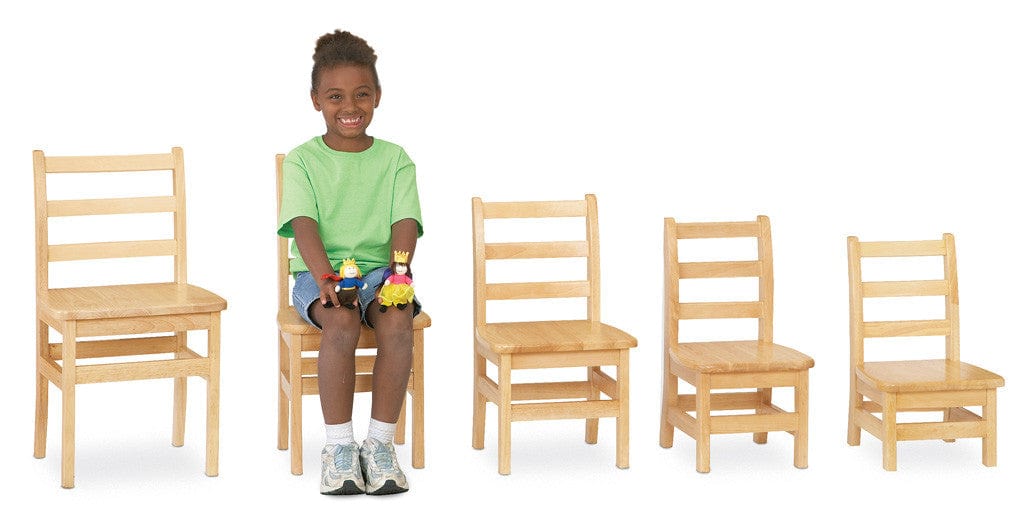 Jonti Craft Solid Wood Ladderback Chairs - Set of 2, Natural Finish, Sturdy Dining Room Chairs for Kitchen, Dining Table, and Farmhouse Decor