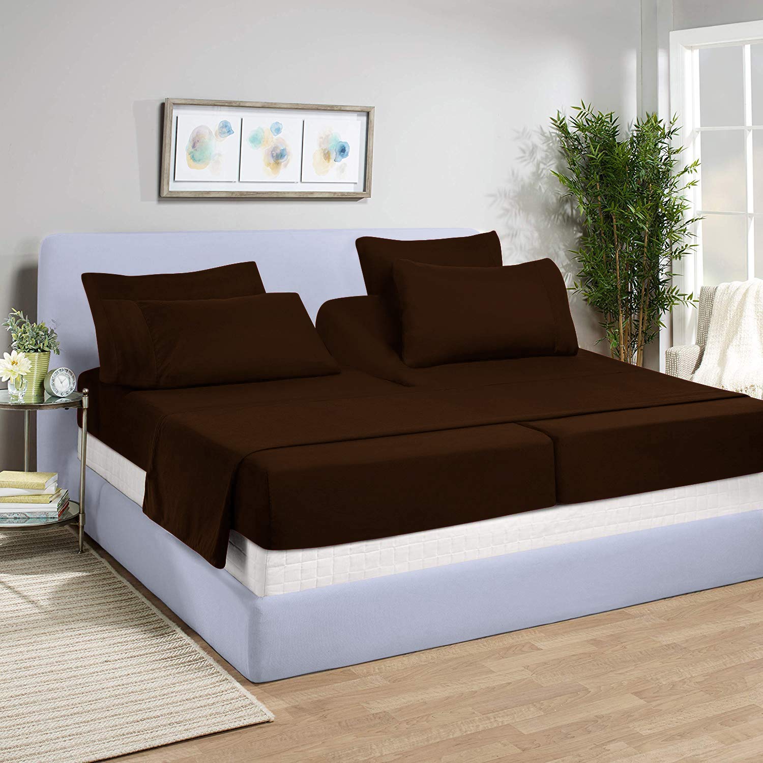 Luxury 5-Piece King Size Bed Sheet Set - 100% Egyptian Cotton 800 Thread Count, 18